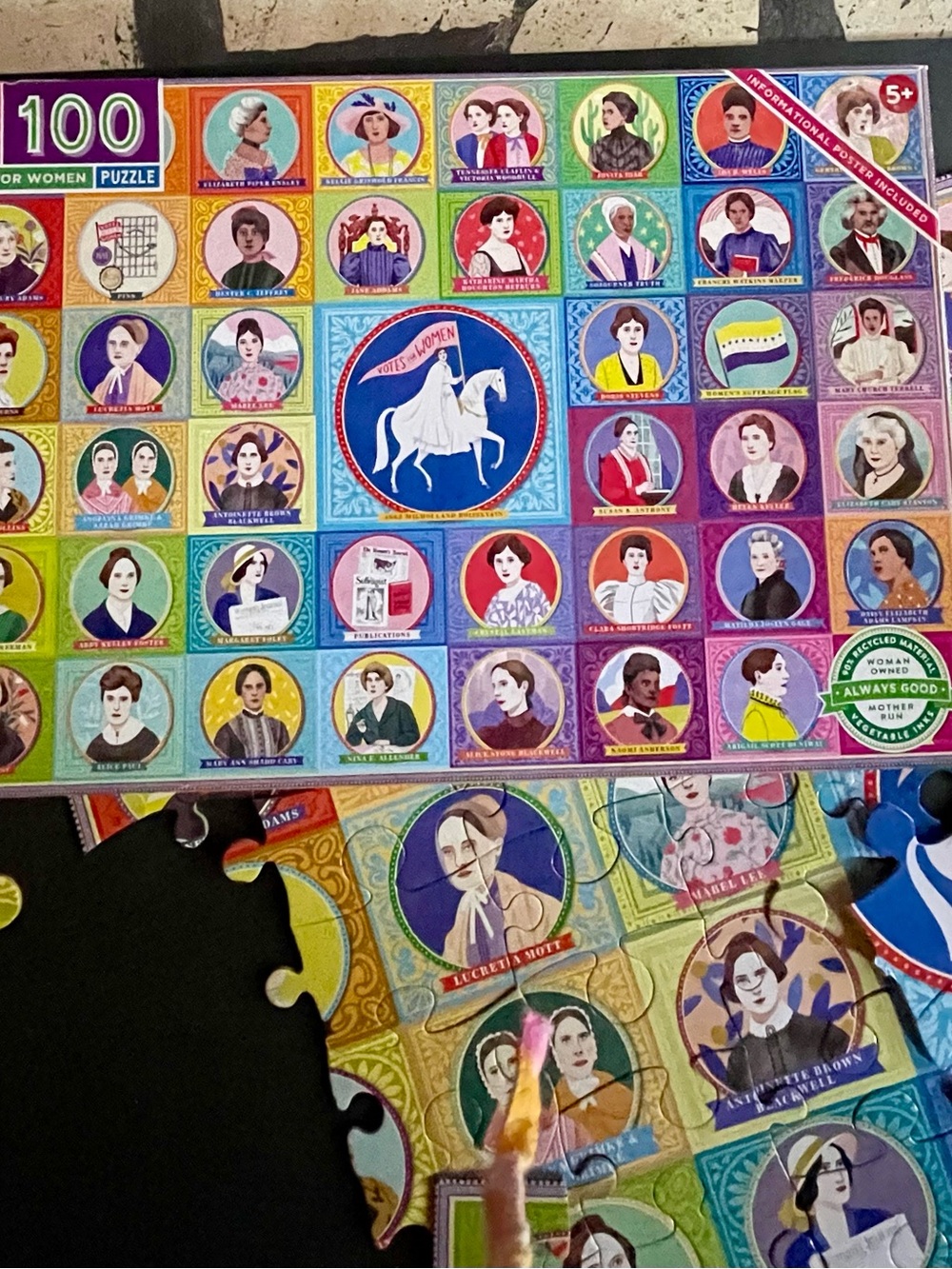100-Piece Women's History Puzzle – Colorful Multicolor Educational Jigsaw